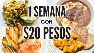 UNA SEMANA COMIENDO POR 20 PESOS AL DÍA | VEGANO