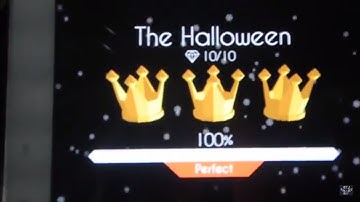 DANCING LINE - The Halloween 100% 3 Crowns ALL Gems - YOUNGEST GAME EXPERT
