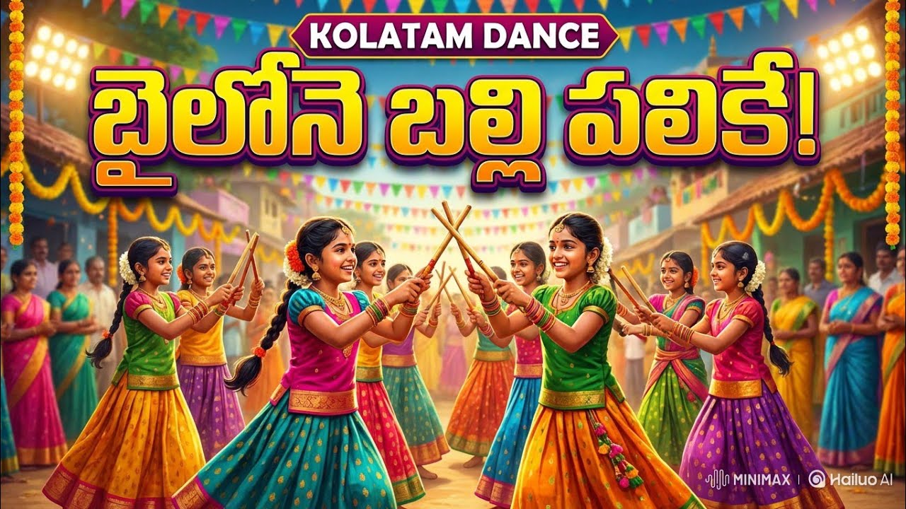 6th Class Girls Kolatam | Bailone Balli Palike Song | ZPHS Girls Karvetinagar | JDPhysicalEducation