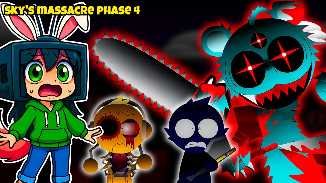 SKY ACABA CON TODOS SUS AMIGOS  💀en sky's massacre fase 4 mod oc incredibox