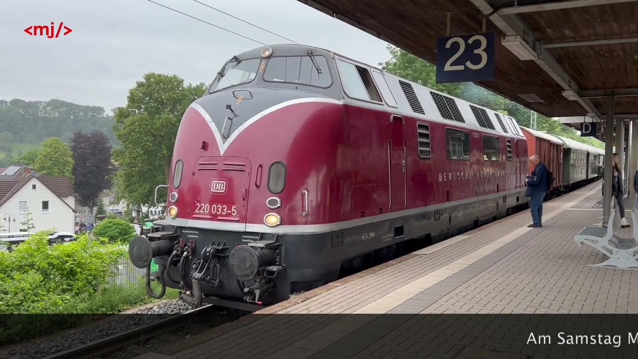 Viaduktfest in Altenbeken - Vivat Viadukt (1.7.2023) unterwegs mit V200 033 & zu Besuch im Bw/Museum