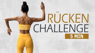 5 MIN RÜCKEN CHALLENGE / Kräftigende Übungen für einen starken Rücken | Katja Seifried
