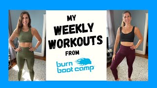 WEEKLY WORKOUT ROUTINE 27: Burn Bootcamp Workout Split/Workouts of the Week/Activewear Outfits