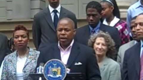 Part 2 of 2:  5/23/10 Press conference announcing a bill to address NYPD Stop-And-Frisk database.