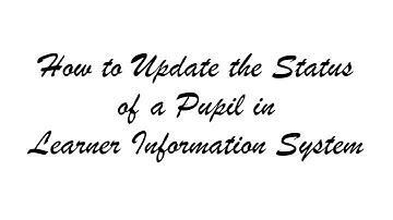 How to Update the Status in Learner Information System (LIS)