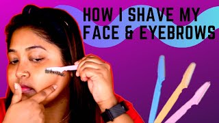 How I Shave My Eyebrows & Face At Homeusing Tinkle Eyebrow Razor