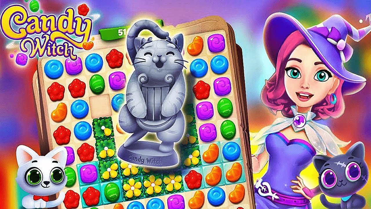 Candy Witch Match 3 Puzzle Free Games (Gameplay Android) YouTube