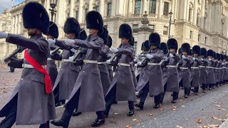 Hundreds of King’s Guards March From Parliament Square to London Barracks 🇬🇧