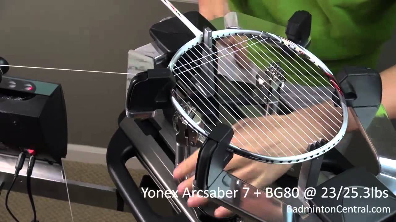 Badminton Stringing - Yonex Arcsaber 7 + BG80 23/25.3lbs