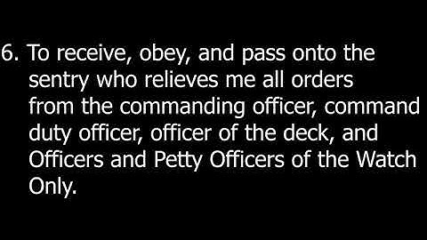 11 General Orders (1 hour) | Navy |  Recited by Jimmy Huang