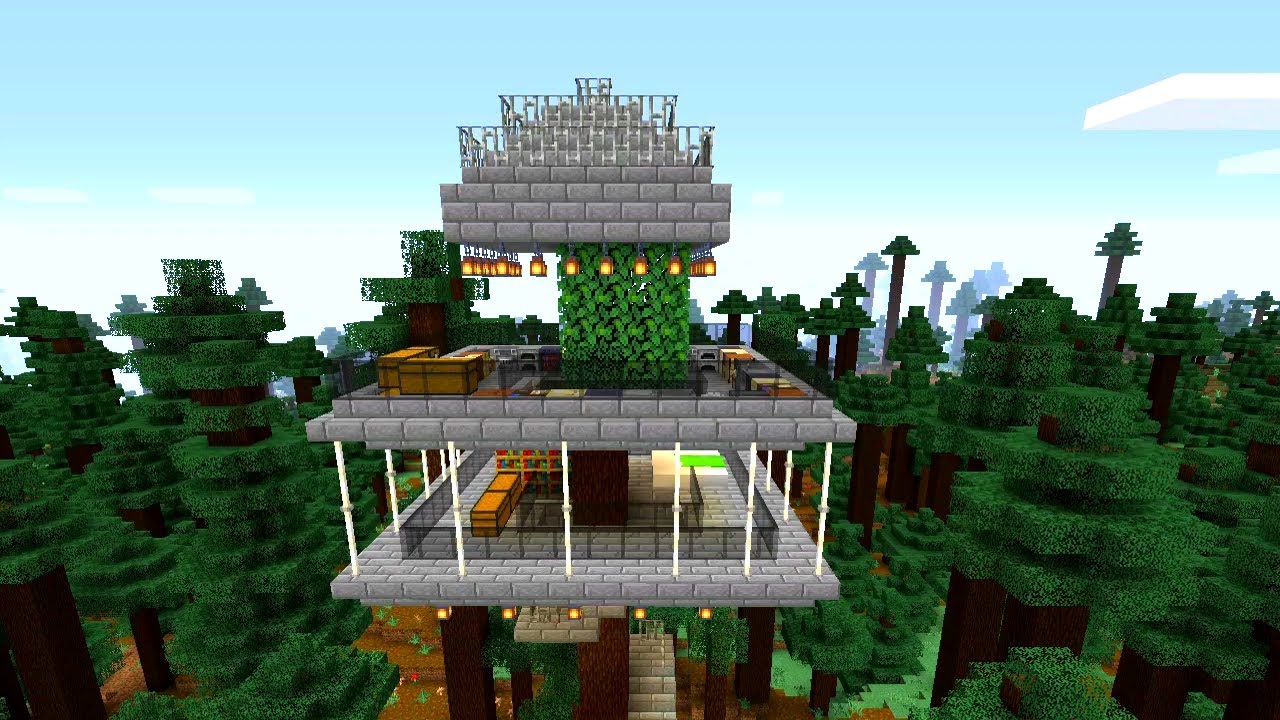 Tree House Smallest House Modern House Minecraft Urdu Hindi Youtube