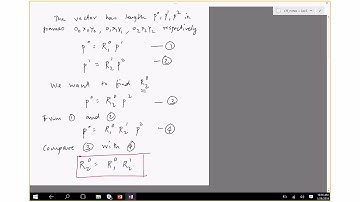 Robotics Lec3: Rigid body rotation, translation and homogenous transformations (Spring 2019)