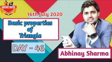 Basics of triangle with lot of questions By Abhinay Sharma