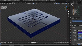 Create a Meandering Coplanar Waveguide in Blender
