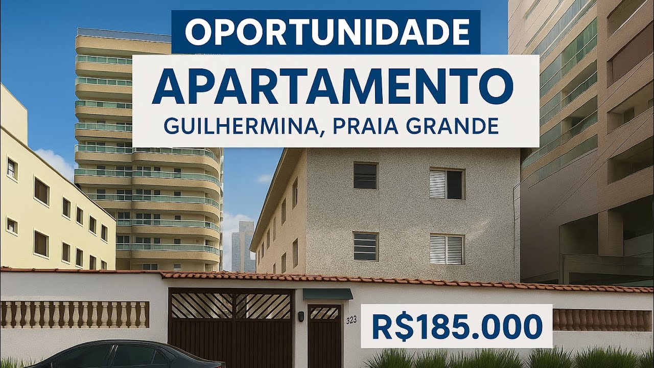 R$185.000 à vista | Guilhermina, Praia Grande | Oportunidade | 200 Metros do Mar 
