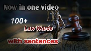 Law Words || Law Vocabulary || Law Vocabulary in Hindi
