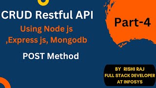 CRUD  RESTFul API using NodeJS, ExpressJS, MongoDB & Mongoose Part-4 | POST Method