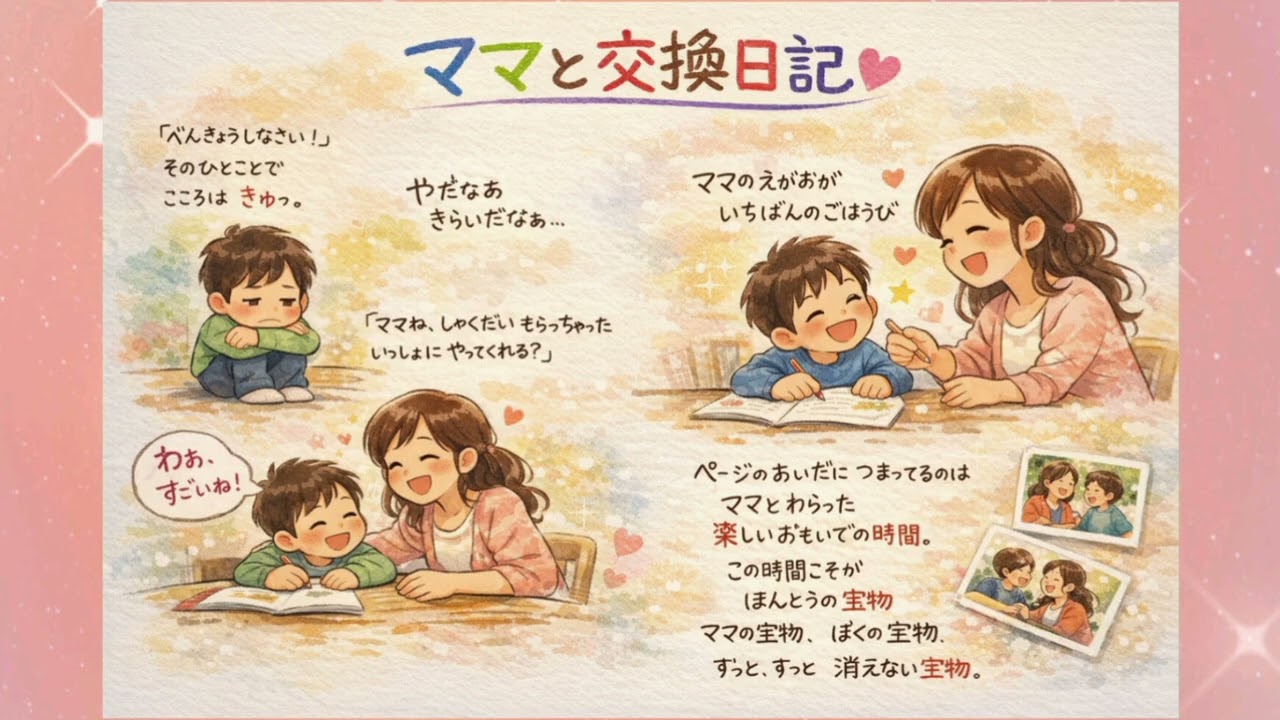 ママと交換日記📚️歌🎧️