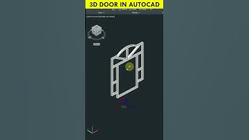 3D Door in AutoCAD #shorts #autocad