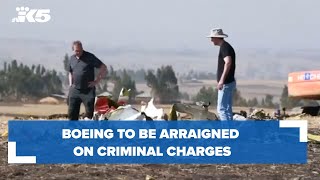 Boeing to be arraigned on criminal charges