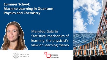 Marylou Gabrié "Statistical mechanics of learning: the physicist’s view on learning theory"