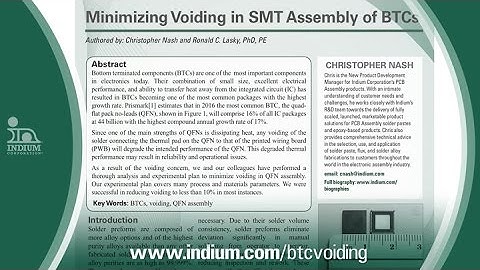 Achieving 8% Voiding Using Bottom Terminated Components