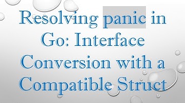 Resolving panic in Go: Interface Conversion with a Compatible Struct