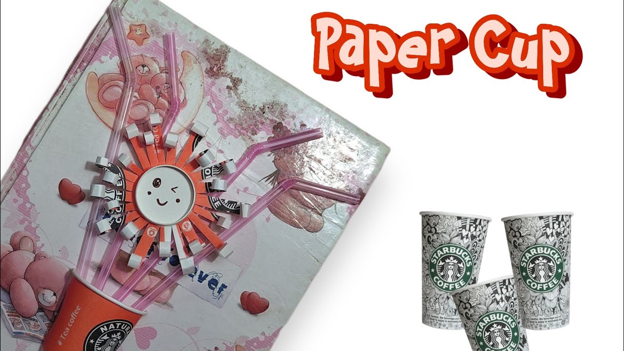 Diy Beautiful Paper Cup Flower// Paper Cup craft ideas// Easy paper cup ...