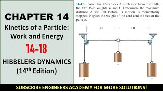 14-18 Kinetics of a Particle: Work and Energy | Chapter 14: Hibbeler Dynamics | Engineers Academy
