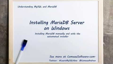 Installing MariaDB on Windows