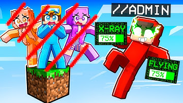 One Block but I have ADMIN COMMANDS (Minecraft)