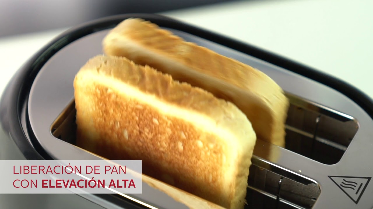 Tostador de 2 rebanadas para tostar una o dos rebanadas de pan a la vez.  Nuevo