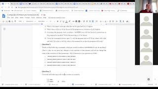 Computer Architecture Zoom Lecture 2 25 3 2020 English