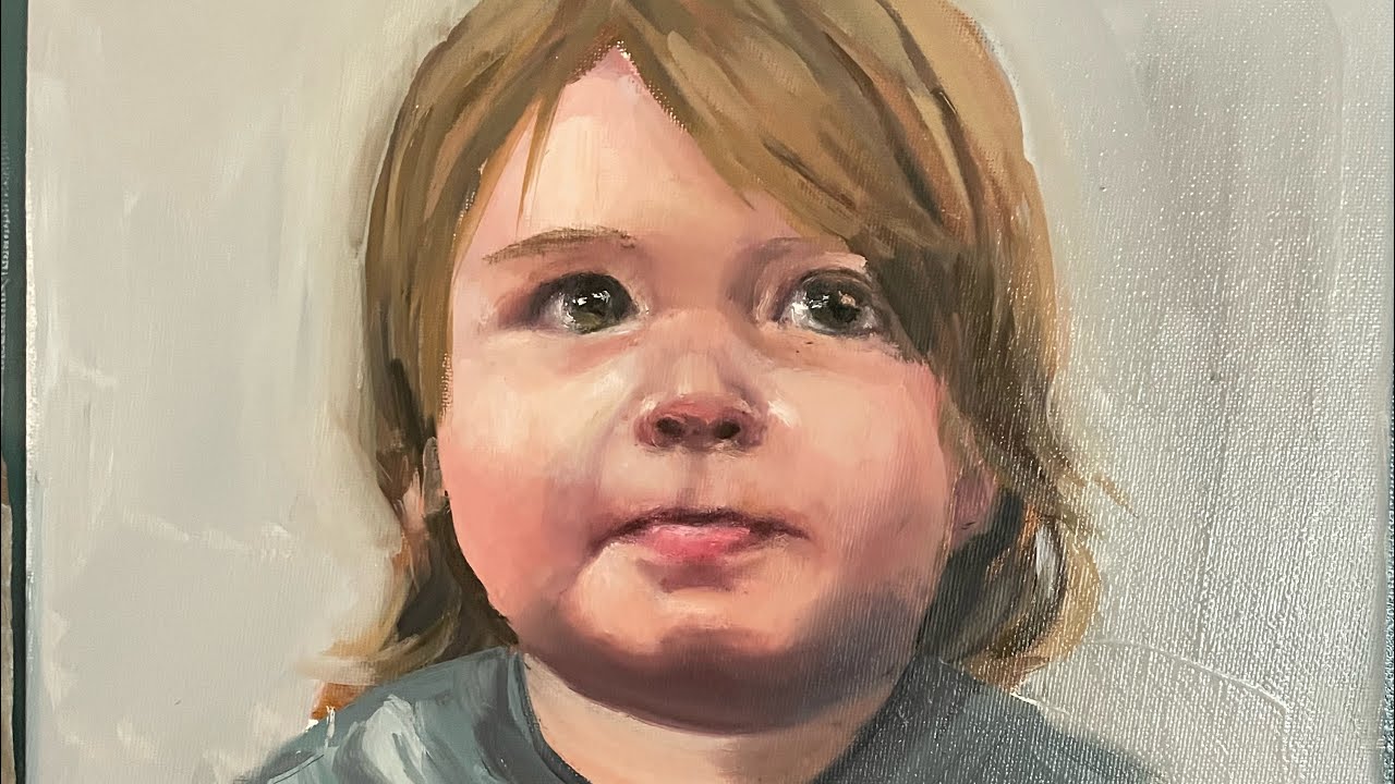 Portrait of a boy, oil painting YouTube
