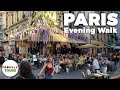 Paris Evening Walk &amp; Bike Ride - 4K 60fps with Captions *NEW*