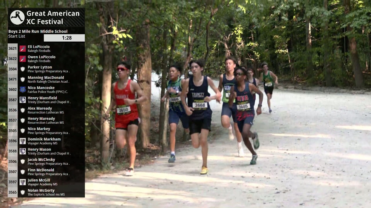 Boys 2 Mile Run Middle School - Great American XC Festival