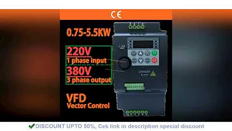 Input 220V to Output 380V VFD Variable Frequency Drive Converter Inverter 0.75/1.5/2.2/3.7/4/5.5 KW