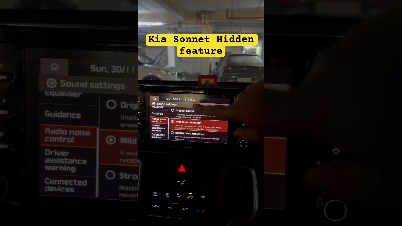 Kia Sonnet Radio Hidden feature | Active Noise filter| 