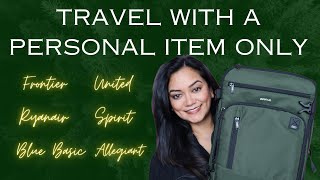 Packing in a Personal Item Only - Amazon Unisex Backpack!
