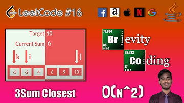 [Java] LeetCode 16 - 3Sum Closest Problem O(N^2) Complexity (Explained With 2Sum Problem)