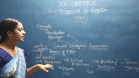 Management by objectives & Management by exception part 5 - XII-commerce chapter 3 by Mrs. Sangeetha