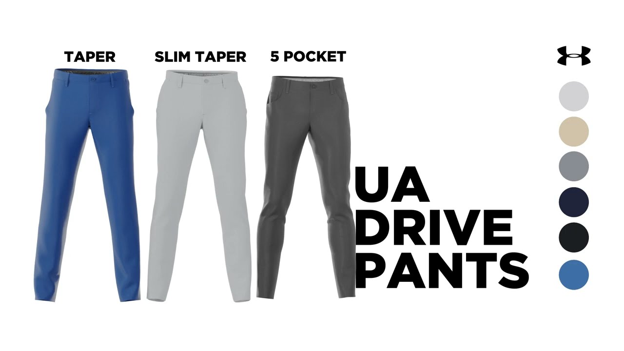 Under Armour Drive Taper Golf Pants Steel/Halo Gray - Clubhouse Golf