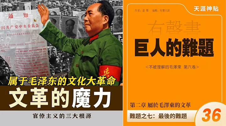 巨人的難題36集|屬於毛澤東的文化大革命 |文革有何魔力？|官僚主義的本質及根源 [歷史有聲書] 天涯神貼:不被理解的毛澤東(卷六) - 天天要聞