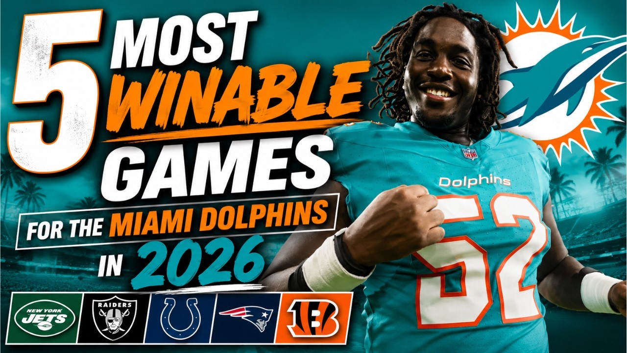 Five Most Winnable Games on the 2026 Miami Dolphins Schedule - YouTube