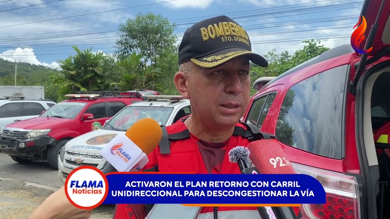 Activan plan retorno en la vía Santo Domingo–Alóag para descongestionar el feriado de Carnaval