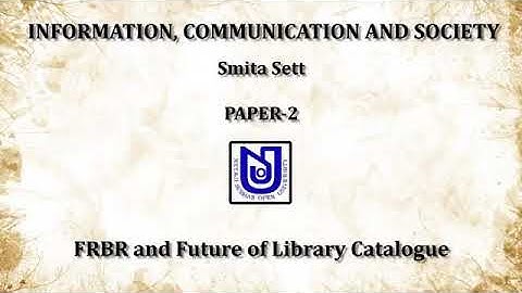 FRBR and Future of Library Catalogue | Cataloguing Practice