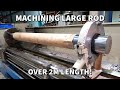 Machining LARGE Hydraulic Cylinder Rod & Eye | Lathe Machining and Thread Cutting