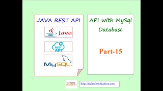 Java Rest API with database| Part-15 | API with MySql Database