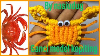 Gantungan kunci dari tali kur model kepiting