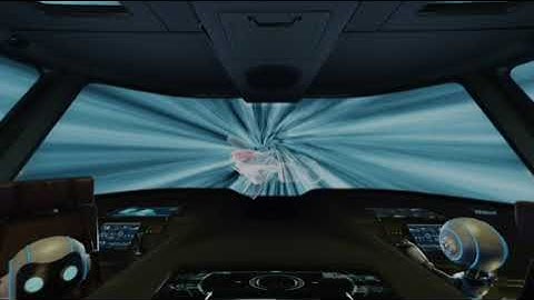 VR180 3D Space Flight Animation